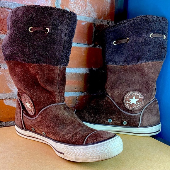 Converse Suede Boots Chocolate Brown Size 8.5 - Picture 4 of 5